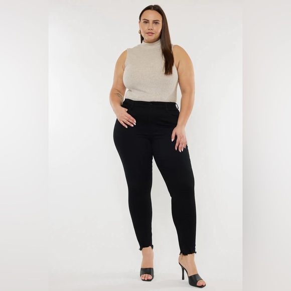 KANCAN PLUS SIZE BLACKK ANYA DENIM - Picture 2 of 5